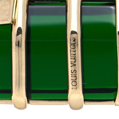 Louis Vuitton 18K Yellow Gold Green Glass Keepall Charm 4 of 5