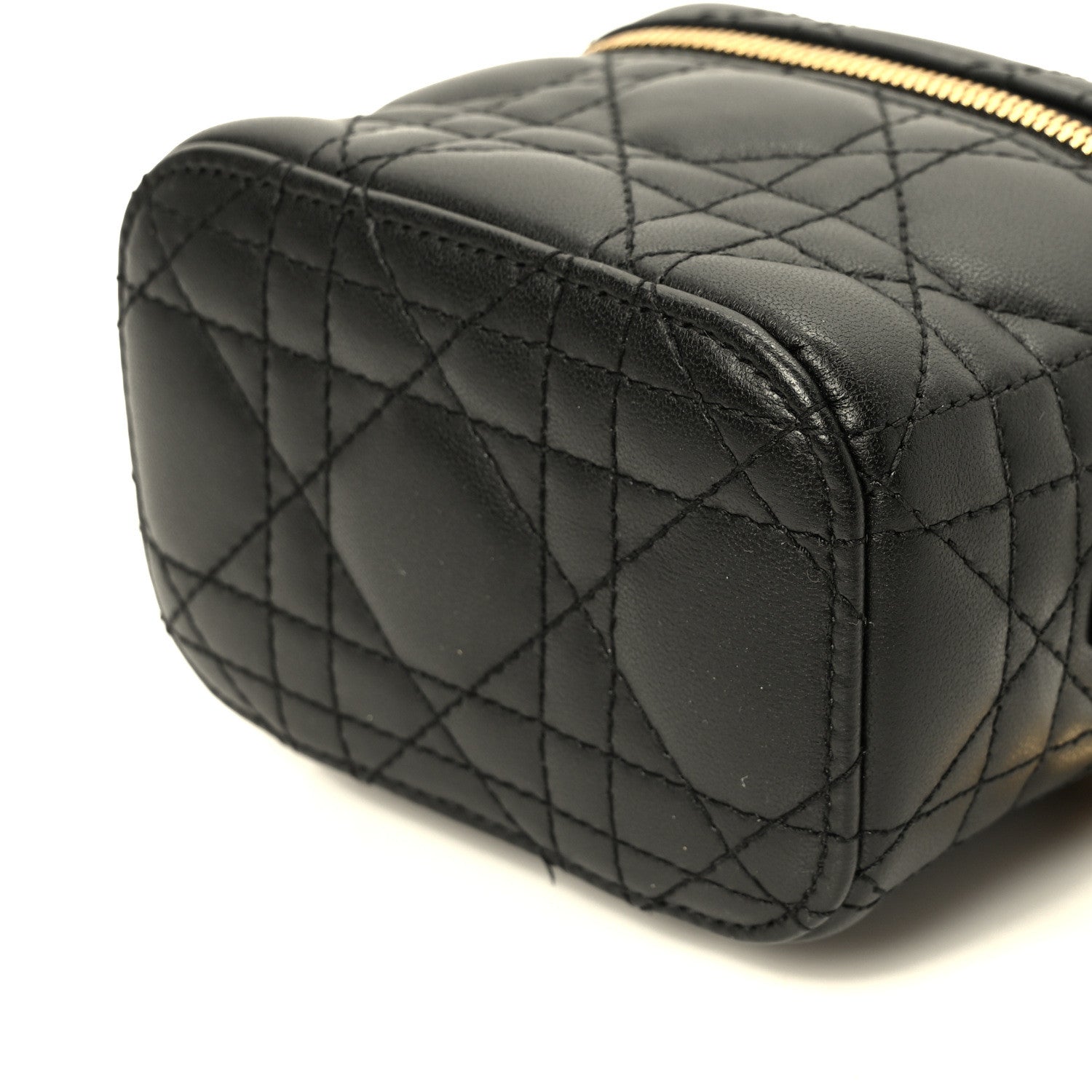 Christian Dior Lambskin Cannage Micro Lady Dior Vanity Case Black 9 of 9