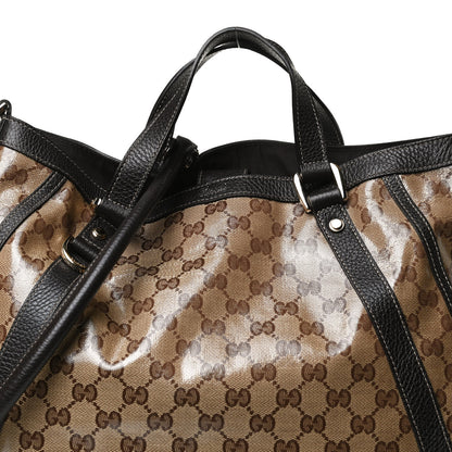 Gucci Crystal Monogram Medium Abbey Convertible Tote Dark Brown 8 of 13