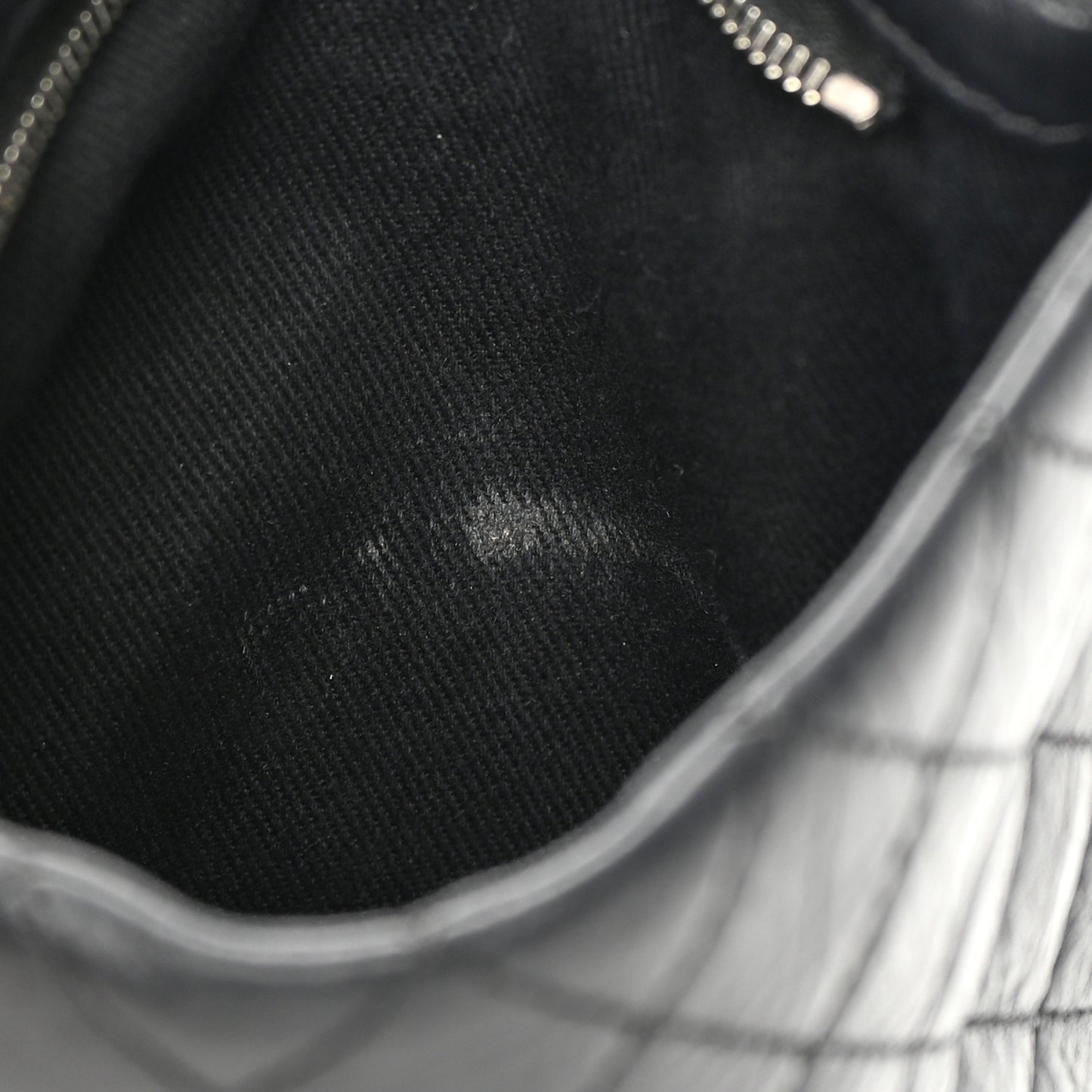 Aged Calfskin Quilted Crossbody Bag Black