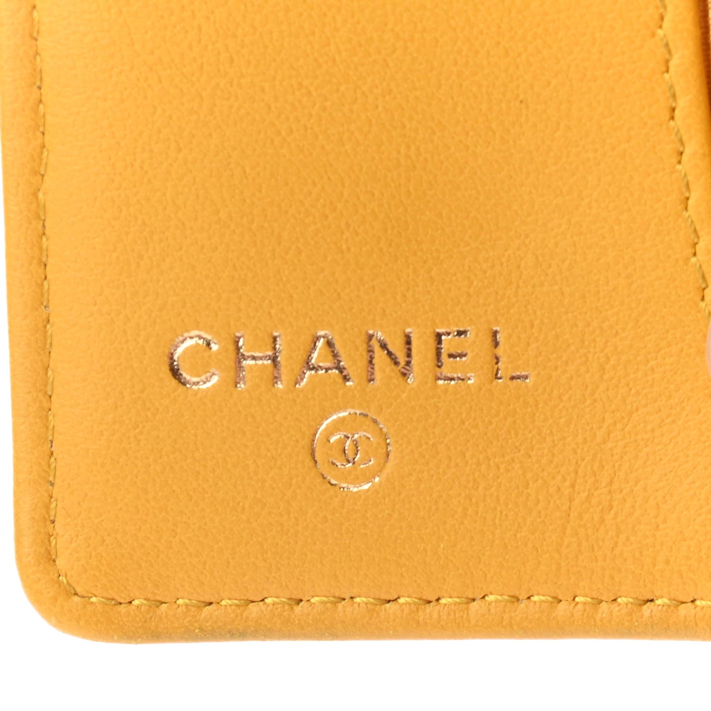 Caviar Quilted Classic 4 Key Holder Wallet Yellow