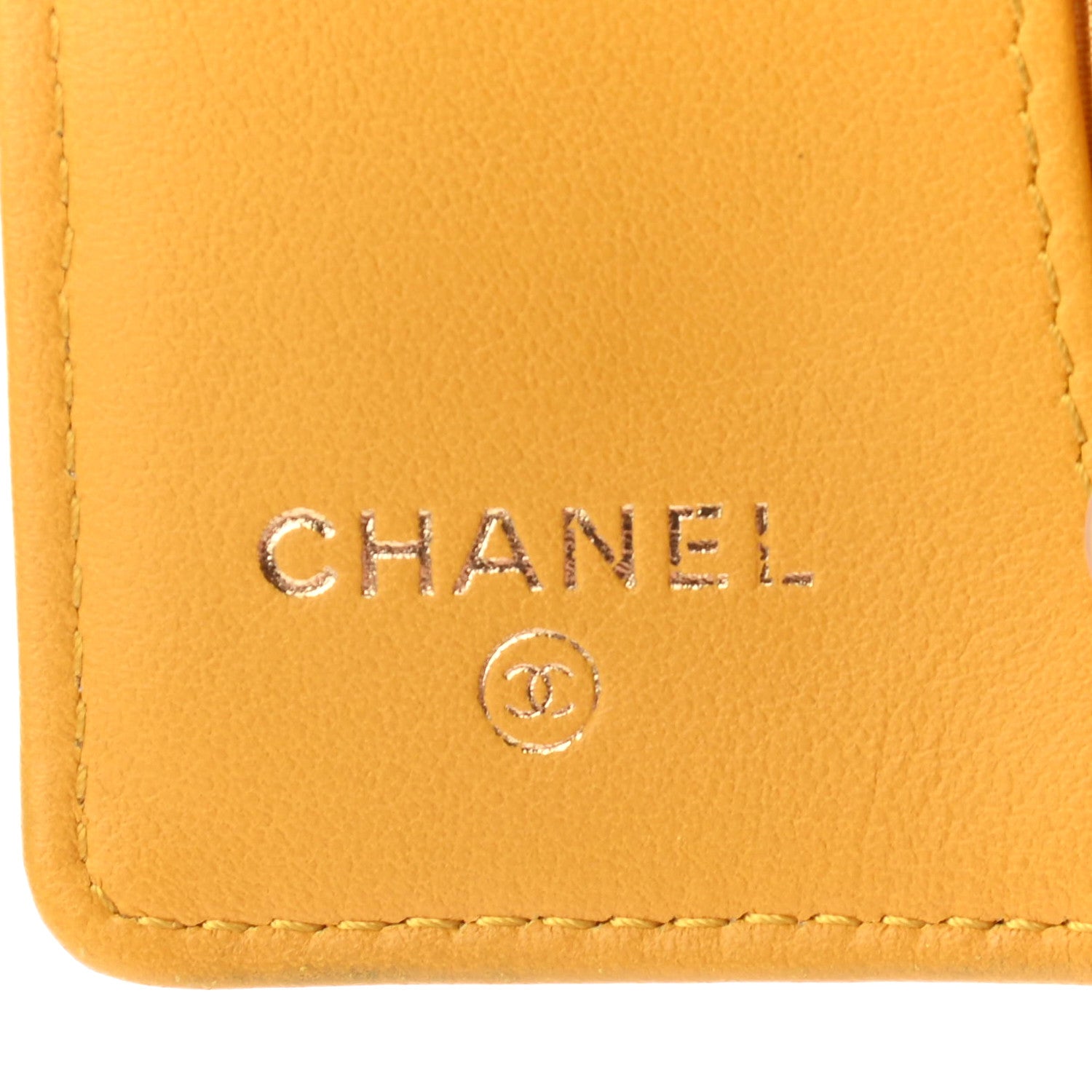 Chanel Caviar Quilted Classic 4 Key Holder Wallet Yellow 6 of 9