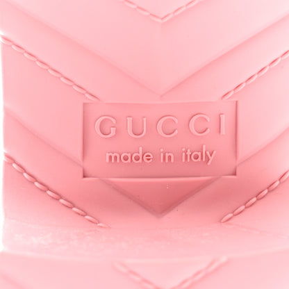 Gucci Rubber Gucci Logo Womens Platform 20/60mm Slide Sandals 37 Wild Rose 6 of 11