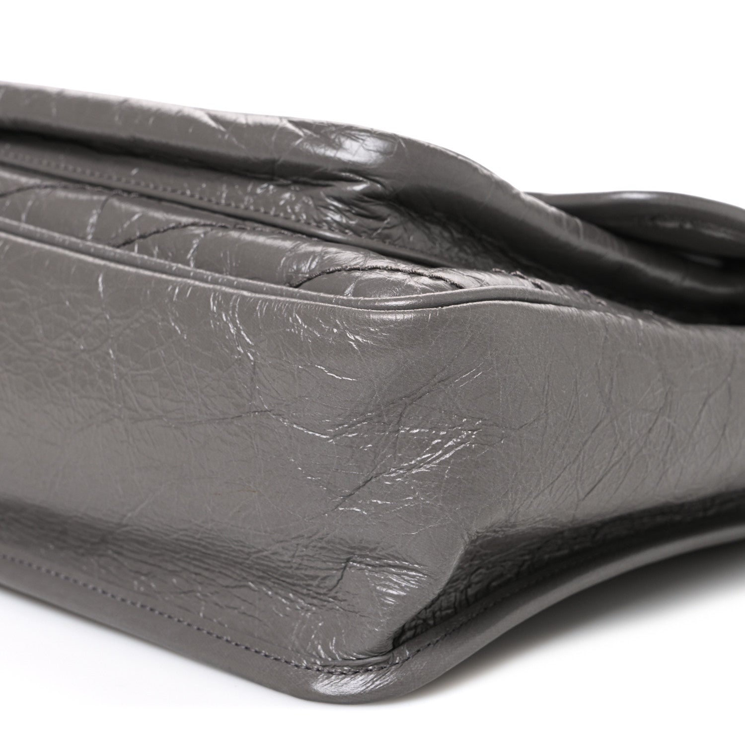 Saint Laurent Crinkled Calfskin Matelasse Monogram Large Niki Chain Satchel Fog 10 of 10