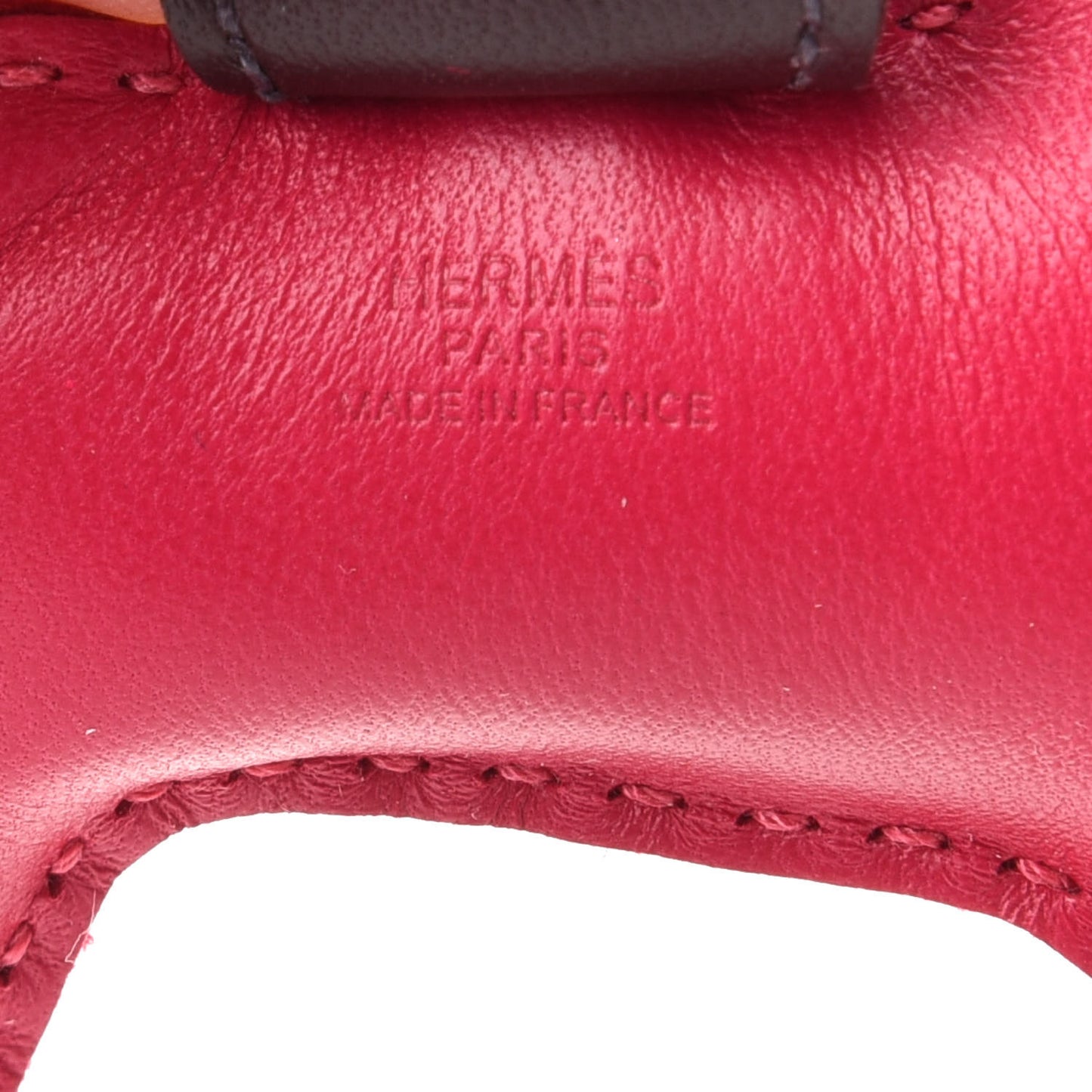 Milo Lambskin Grigri Rodeo Horse Bag Charm PM Rose Sakura Framboise Rouge Sellier