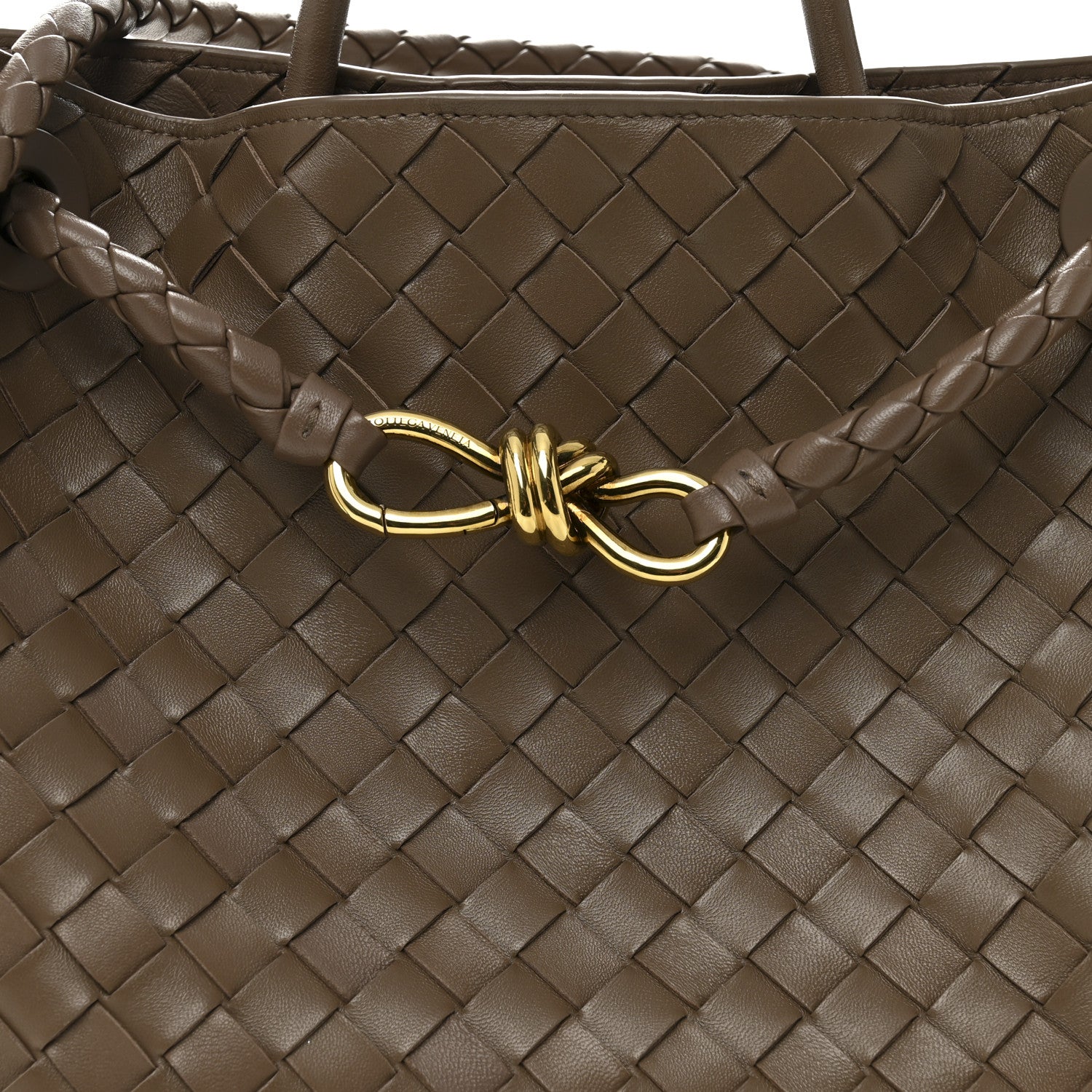 Bottega Veneta Nappa Intrecciato Medium Andiamo Shoulder Bag Taupe Grey 7 of 9