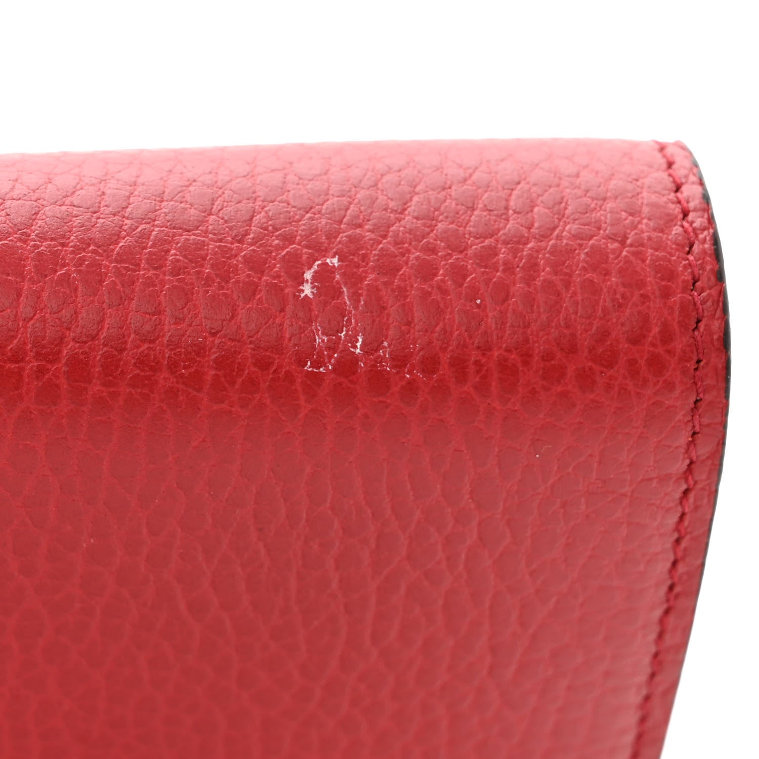 Gucci Dollar Calfskin Interlocking G Chain Wallet Red 13 of 13