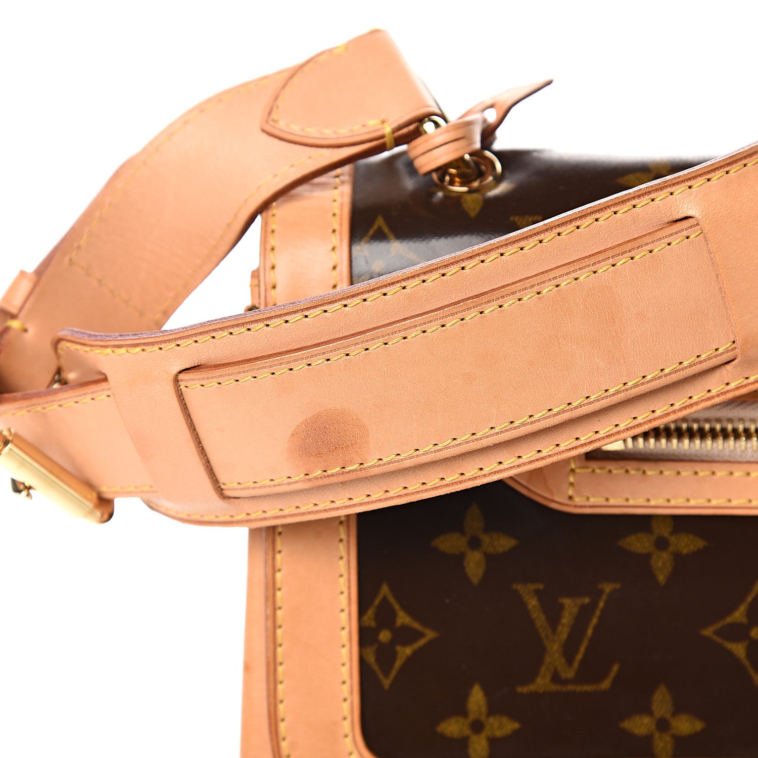 Louis Vuitton Monogram Ambre Tweedy Zip GM 6 of 19