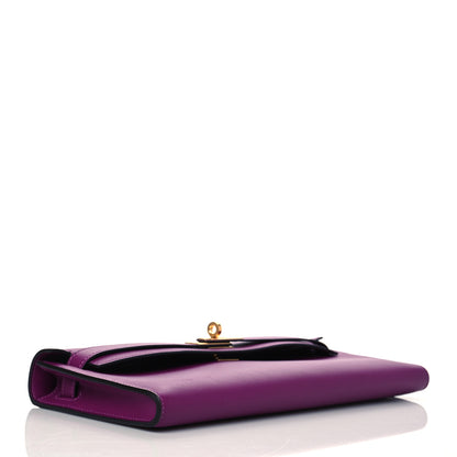 Hermes Swift Kelly Cut Clutch Pochette Anemone 4 of 11
