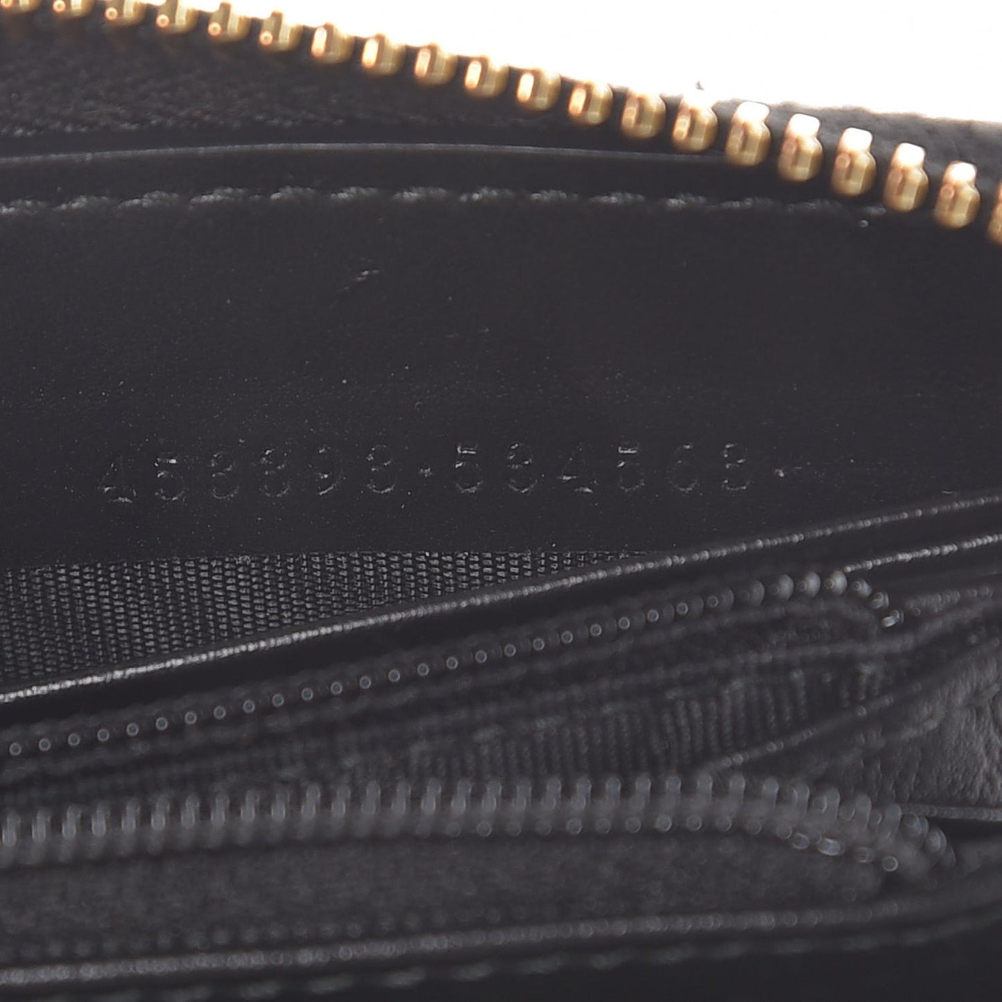 Apollo Calfskin GG Dadini Embroidered Zip Around Wallet Black