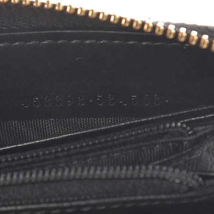 Gucci Apollo Calfskin GG Dadini Embroidered Zip Around Wallet Black 7 of 7