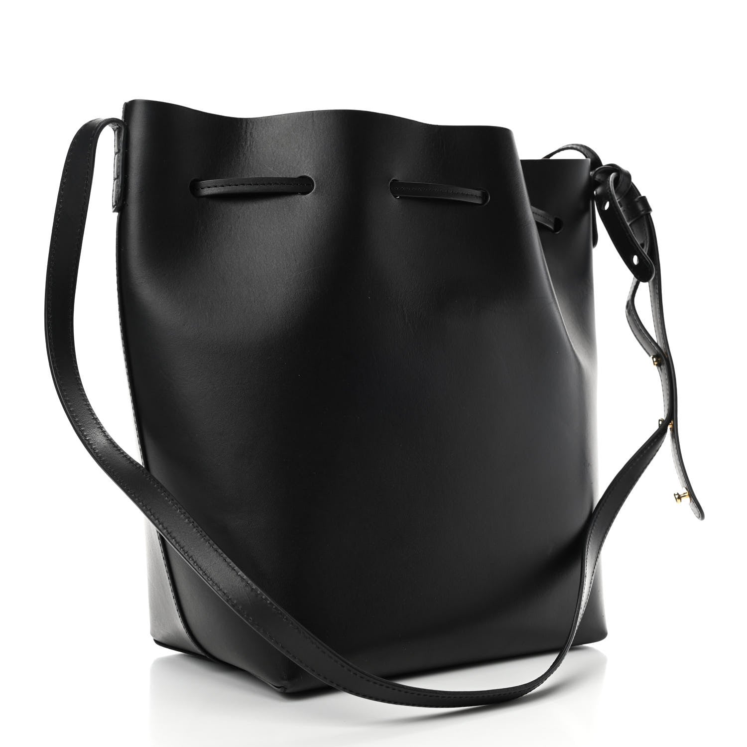Mansur Gavriel Vegetable Tanned Calfskin Bucket Bag Black 3 of 5