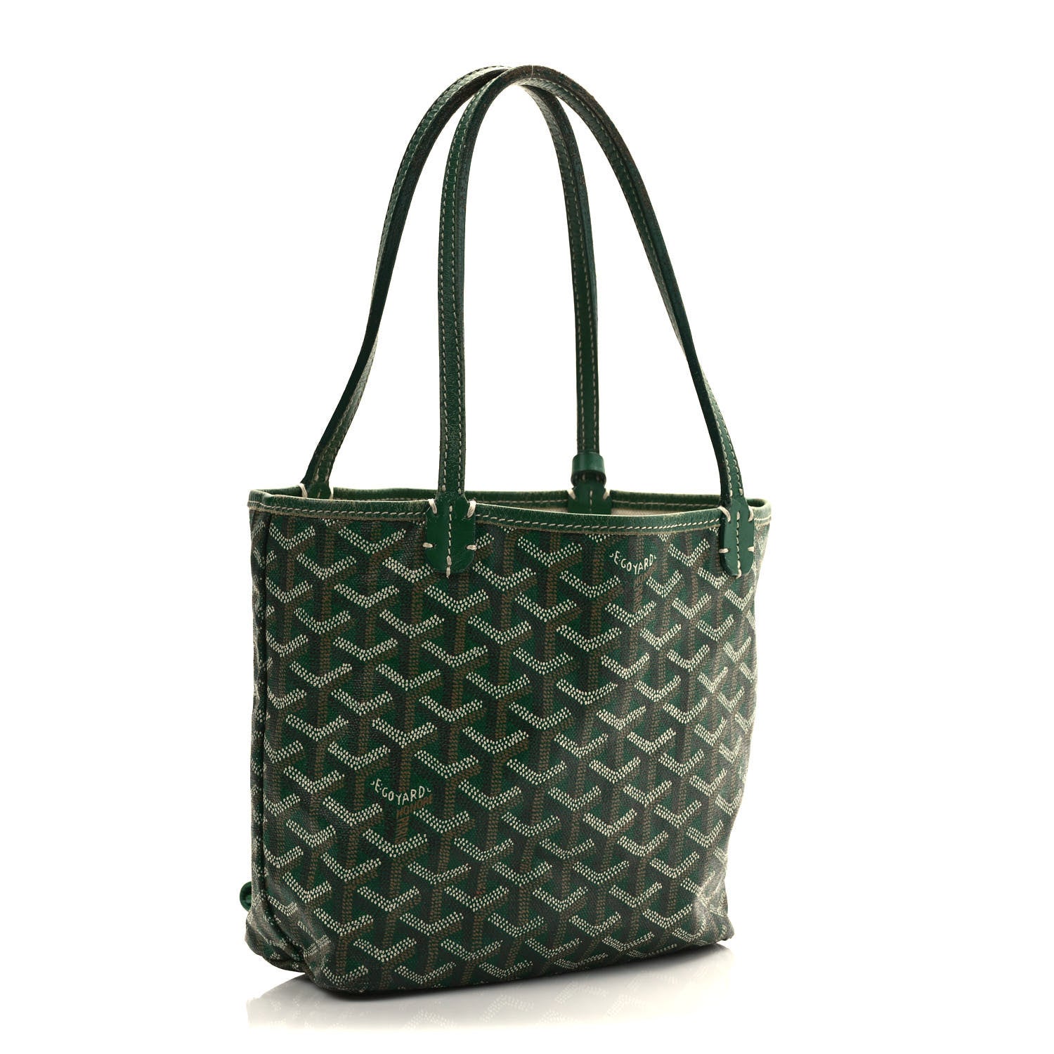 Goyard Goyardine Saint Louis Junior Jr PM Tote Green 2 of 11