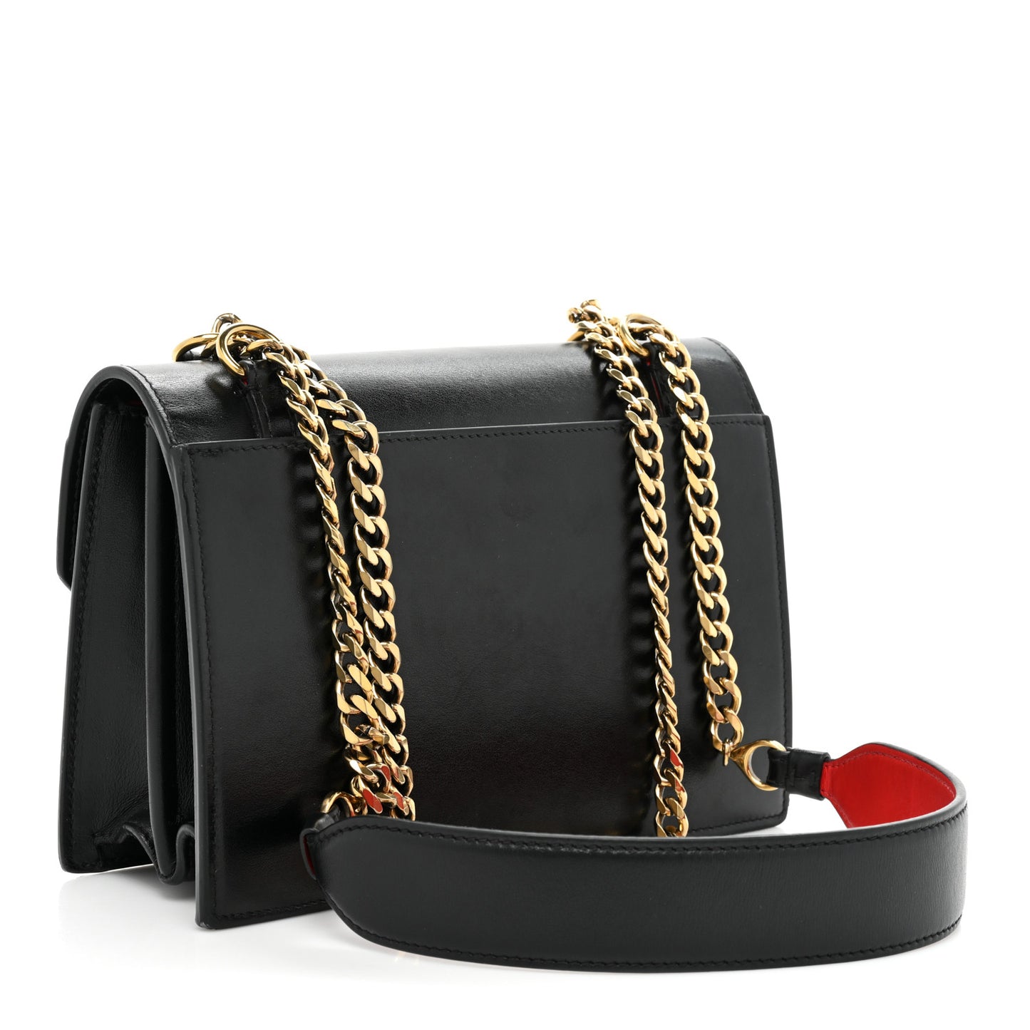 Calfskin Large Elisa Shoulder Bag Black