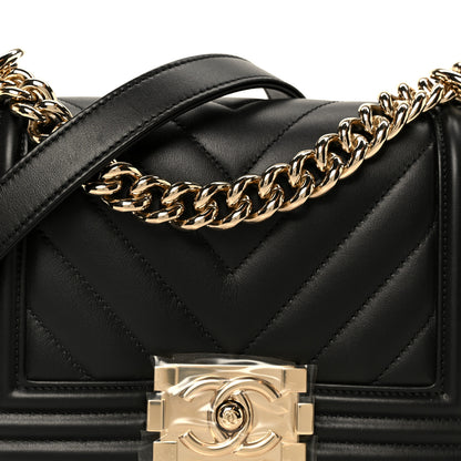 Chanel Lambskin Chevron Quilted Small Boy Flap Black 8 of 10