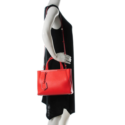Fendi Vitello Elite Petite 2Jours Tote Papavero 2 of 8
