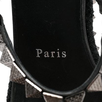 Christian Louboutin Nappa Mica Pyraclou 60 Platform Sandals 37 Version Black 8 of 14