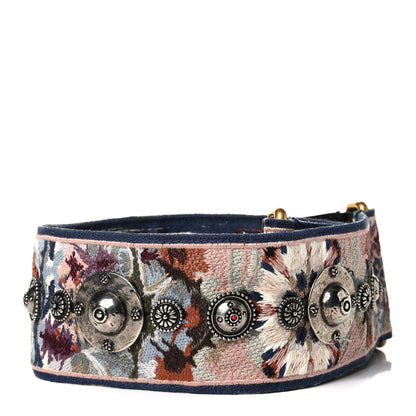 Christian Dior Canvas Embroidered Studded KaleiDiorscopic Shoulder Strap Multicolor 2 of 4