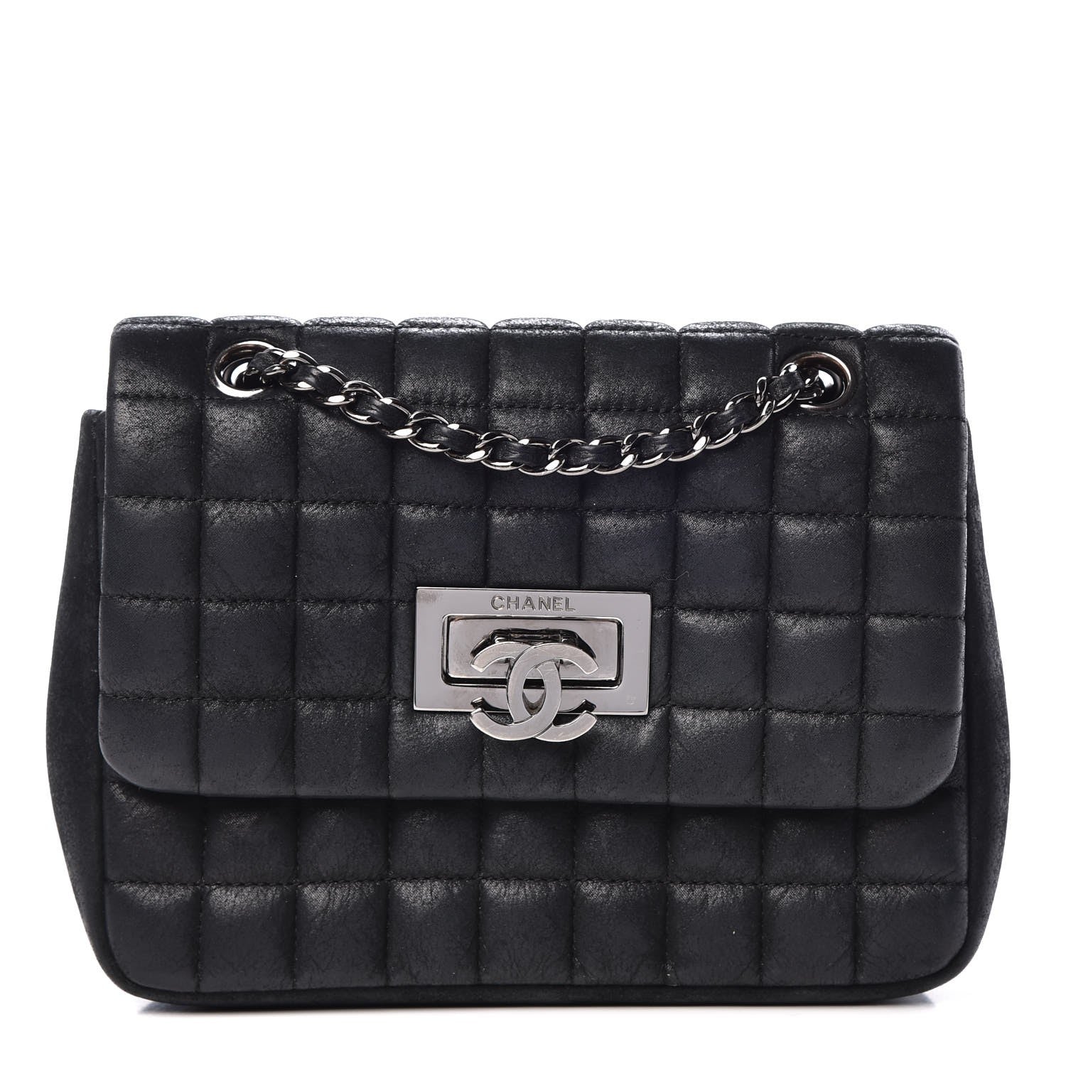 Chanel Iridescent Calfskin Square Quilted Mini Flap Black 1 of 12