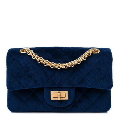 Chanel Velvet Quilted Mini 2.55 Reissue Flap Blue 1 of 10