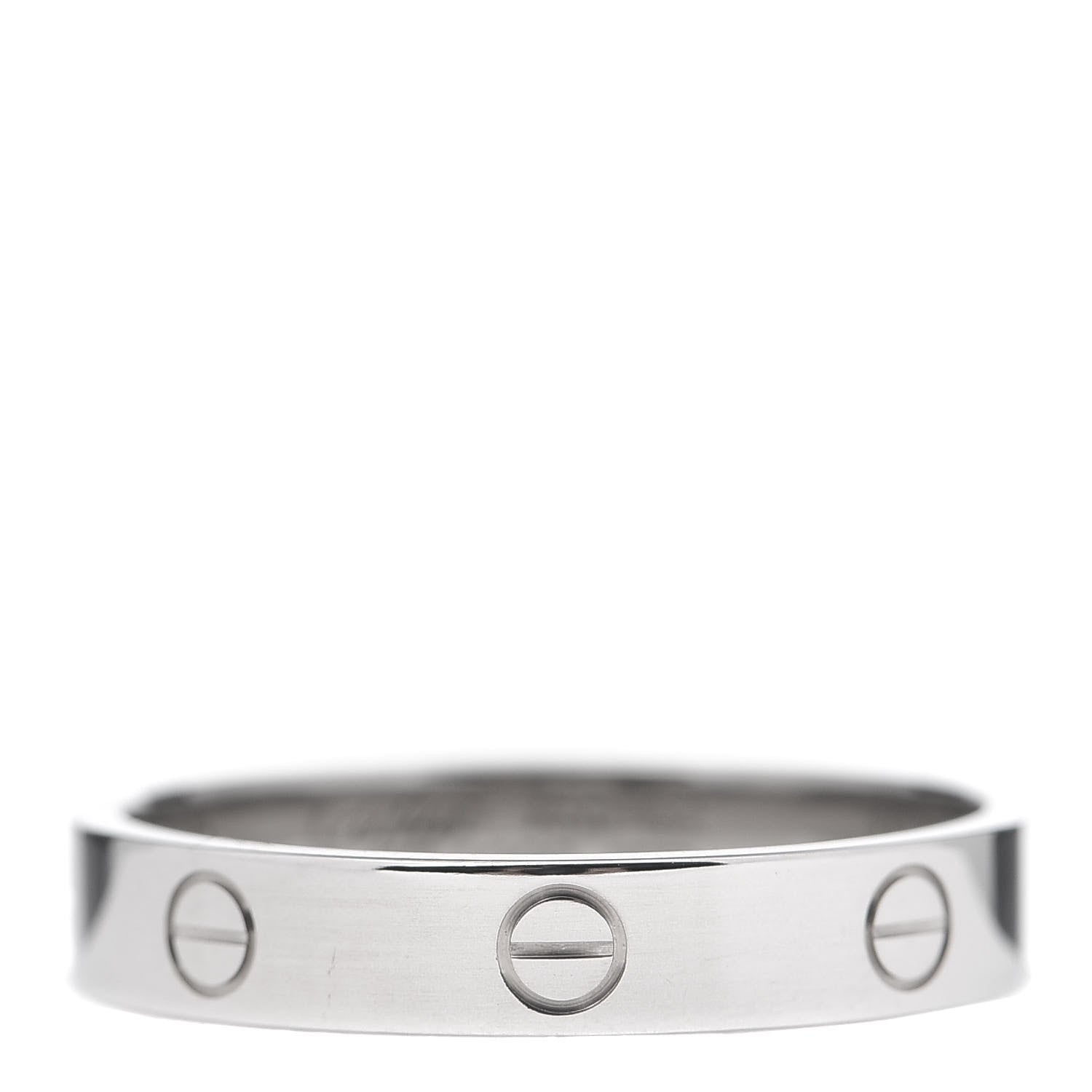 Cartier 18K White Gold 3.5mm LOVE Wedding Band Ring 62 10 1 of 5