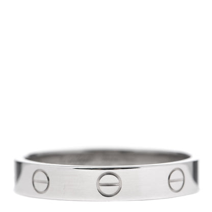 Cartier 18K White Gold 3.5mm LOVE Wedding Band Ring 62 10 1 of 5