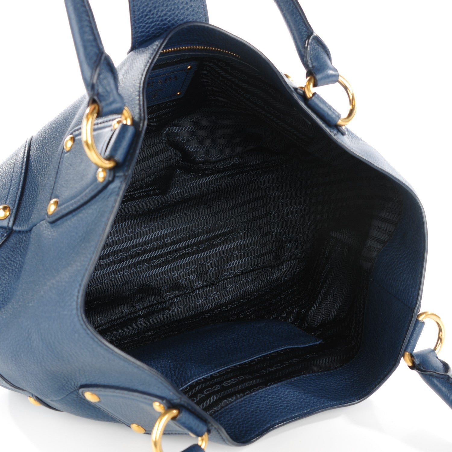Prada Vitello Daino Handbag Bleuette 7 of 7
