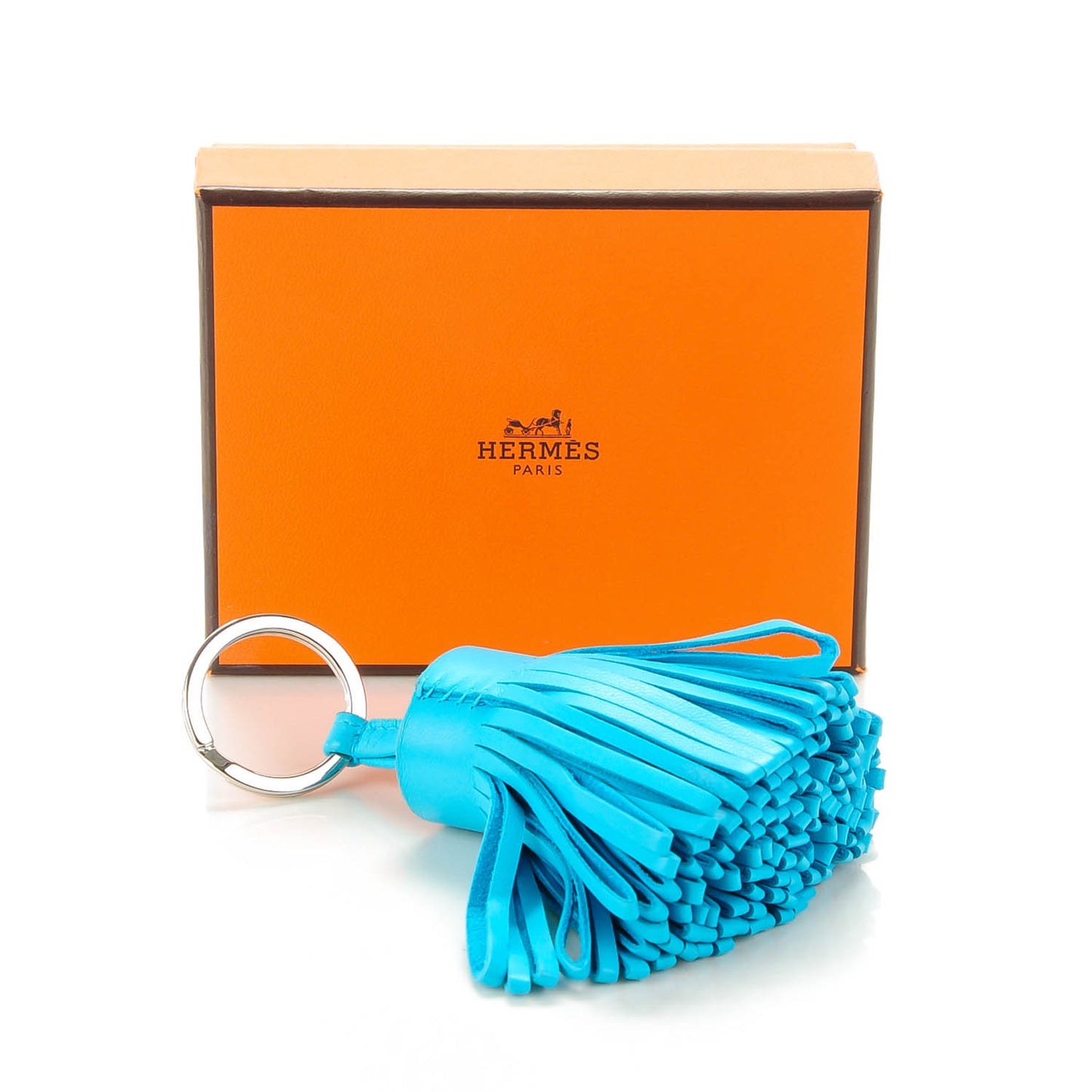 Lambskin Carmen Tassel Key Holder Bleu Azteque