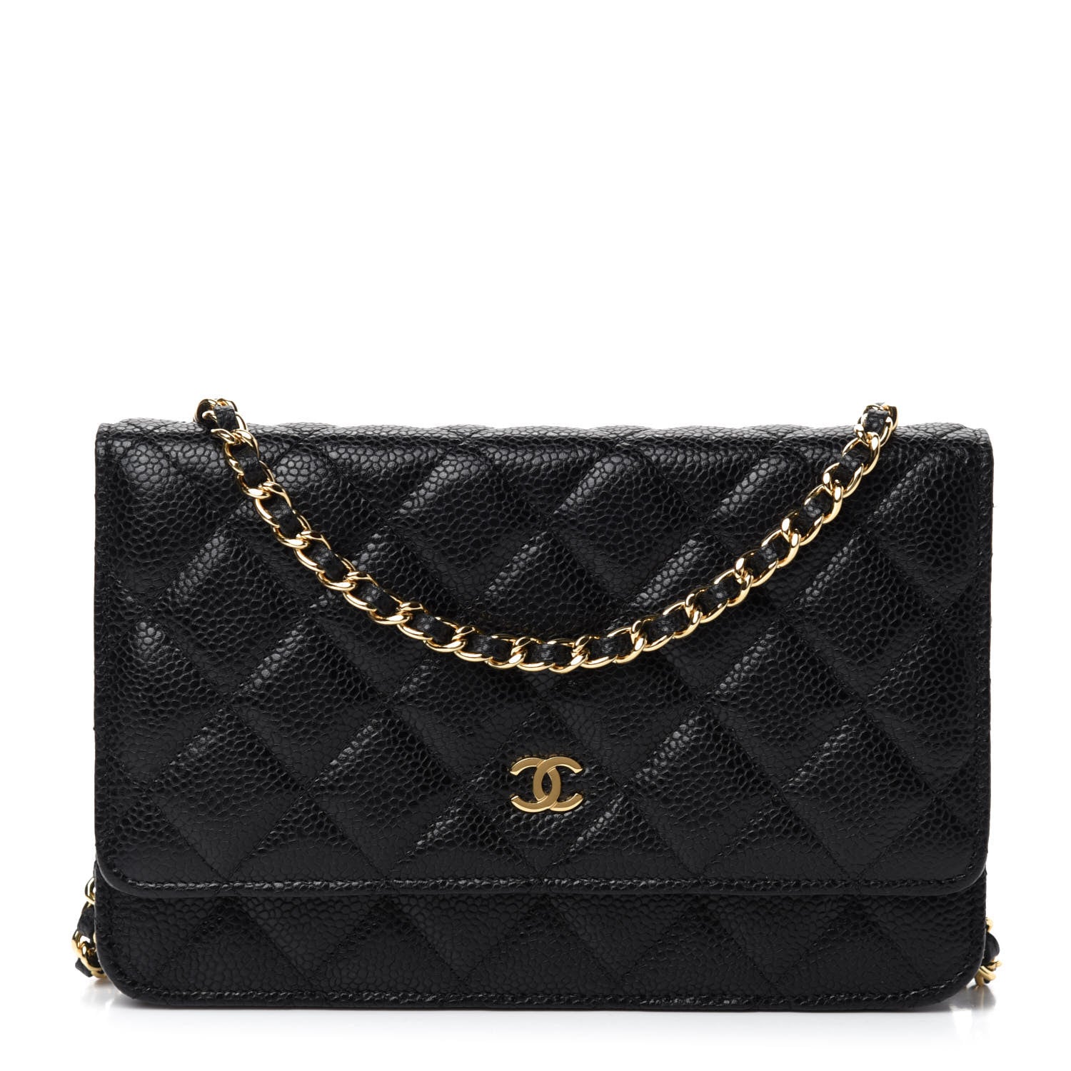 Chanel Caviar Quilted Wallet On Chain WOC Black 1 of 12
