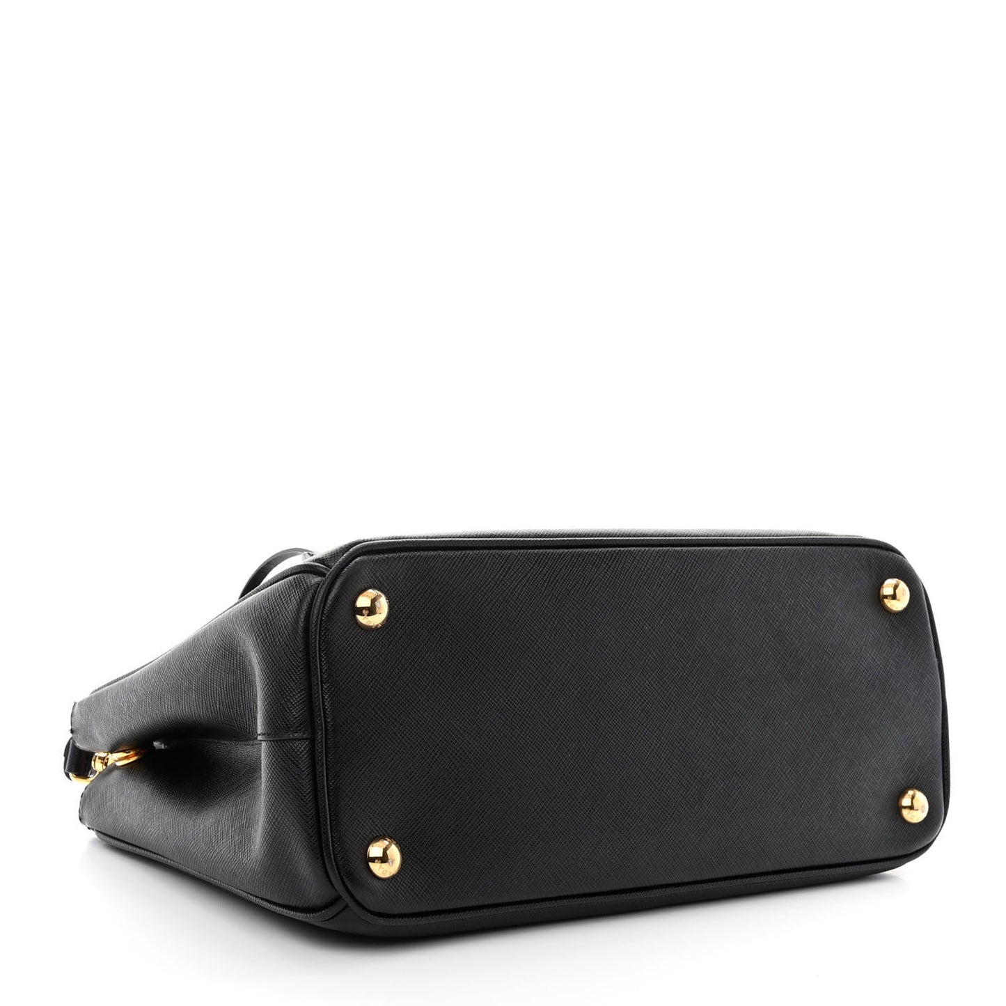 Saffiano Small Galleria Double Zip Tote Black