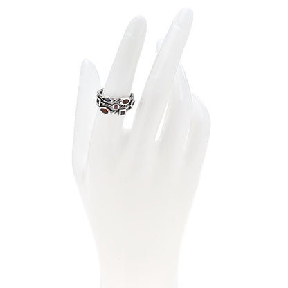 David Yurman Sterling Silver Amethyst Tourmaline Garnet Iolite Confetti 3 Row Ring 54 7 2 of 5