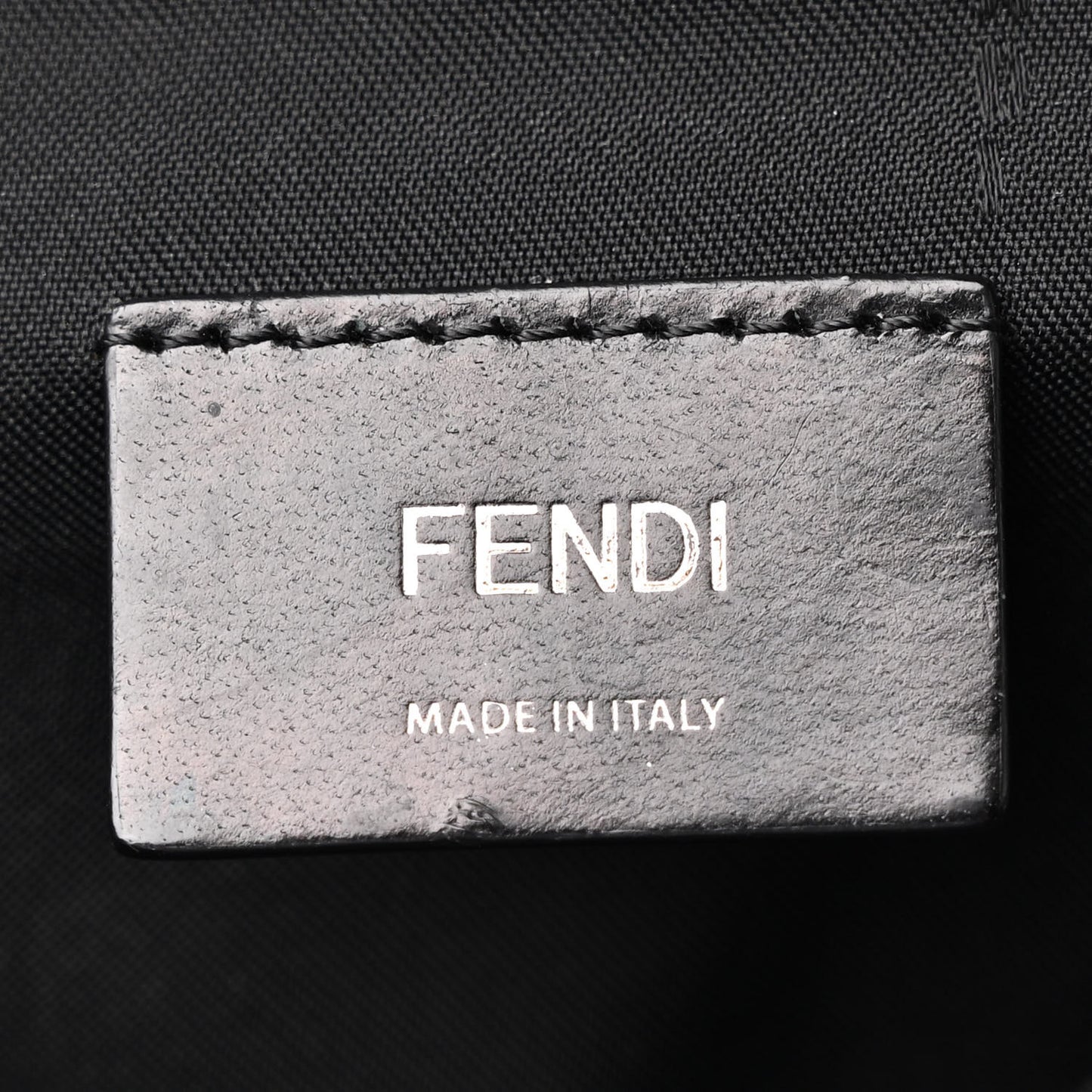 Nylon FF Embossed Backpack Black