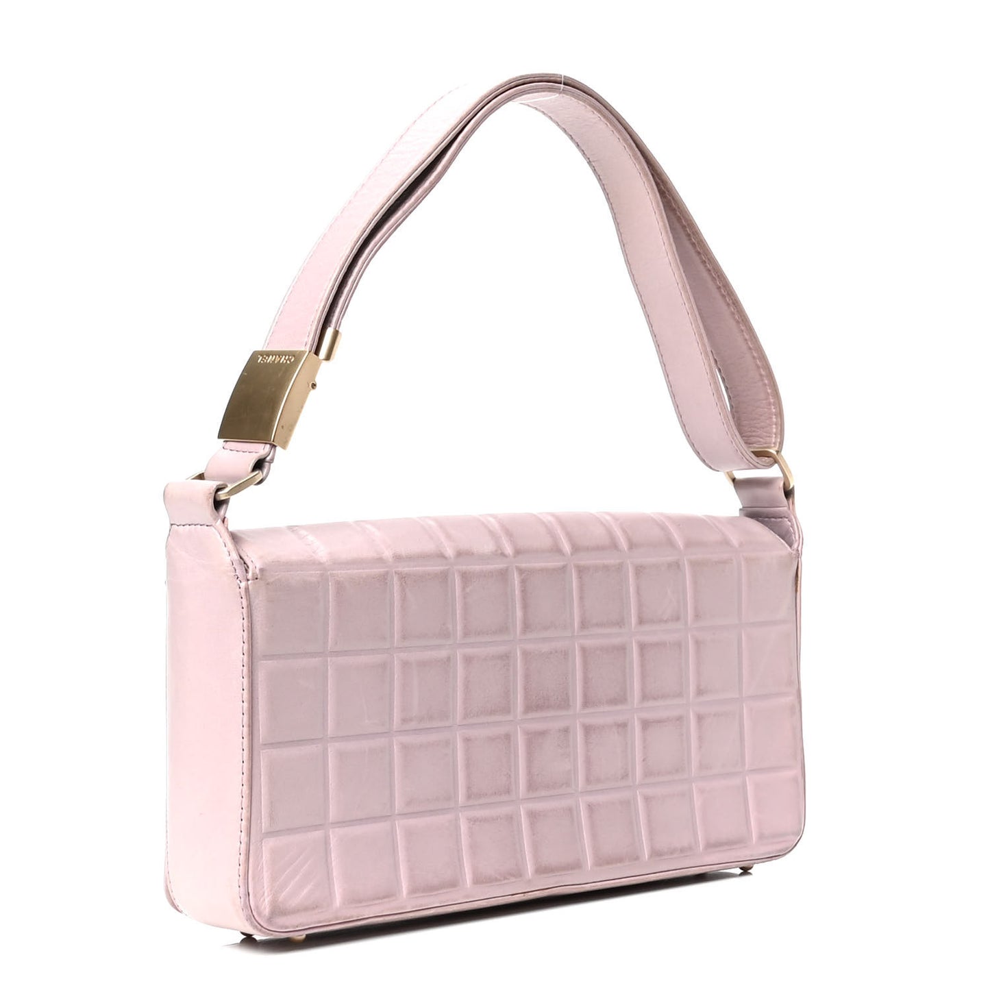 Lambskin Quilted CC Chocolate Bar Flap Pink
