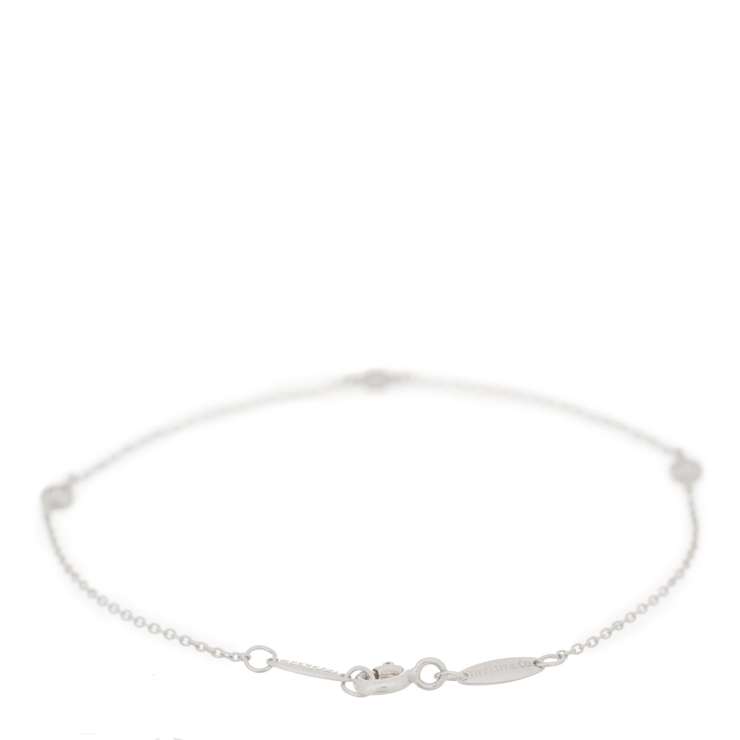 Tiffany Sterling Silver Diamond .09ct Elsa Peretti Diamonds By The Yard Bracelet 2 of 3