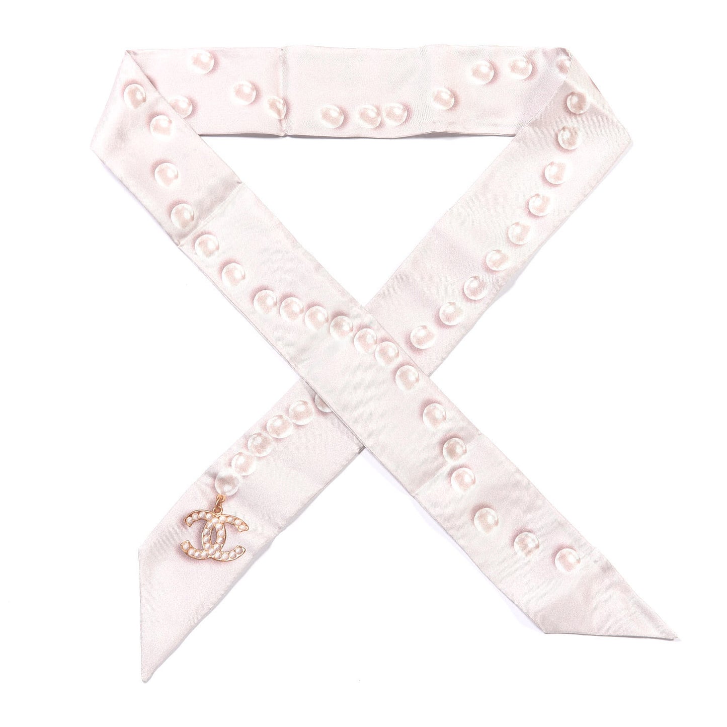 Silk Pearl CC Slim Bandeau Scarf Light Pink