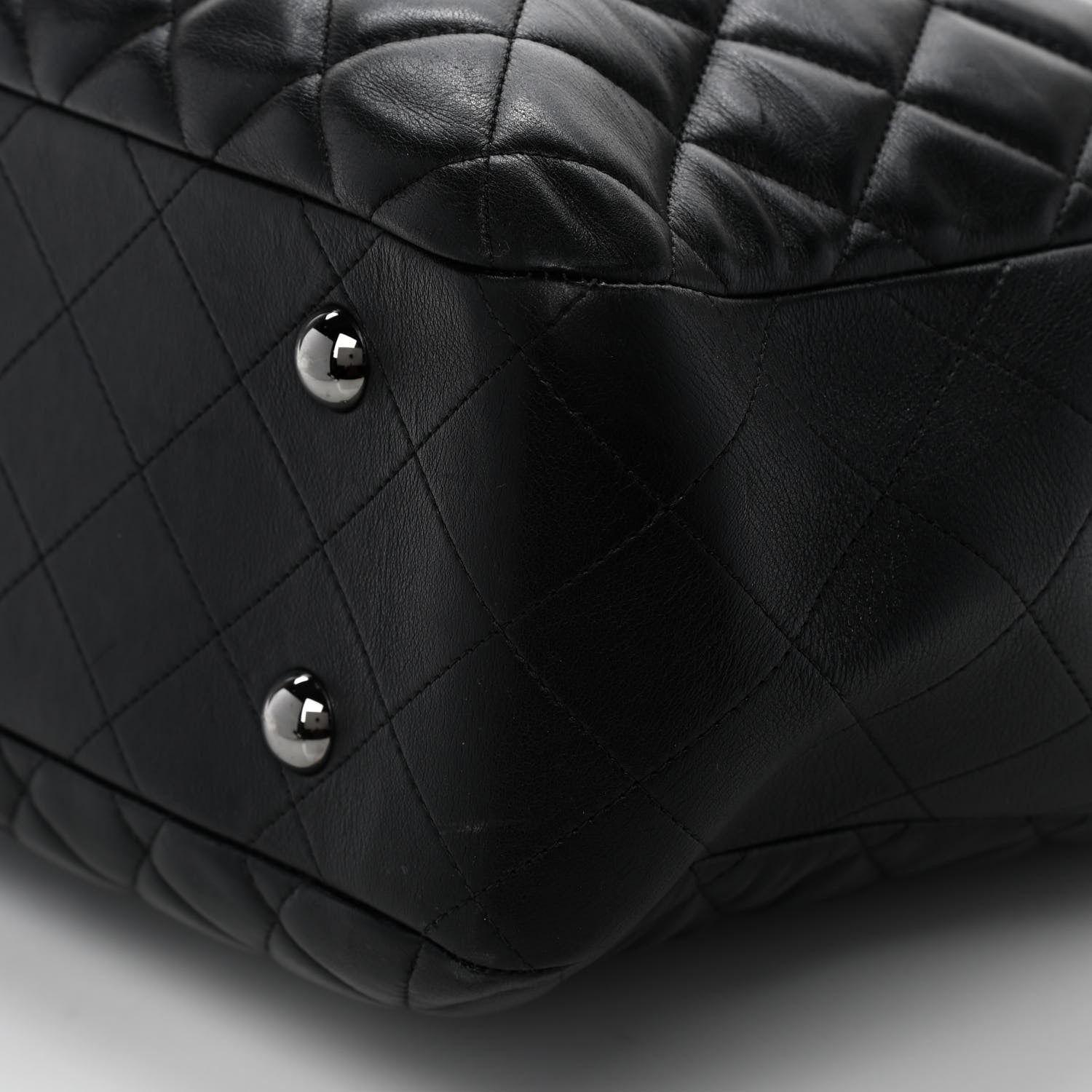 Chanel Lambskin Quilted Front Flap Tote Black 10 of 11