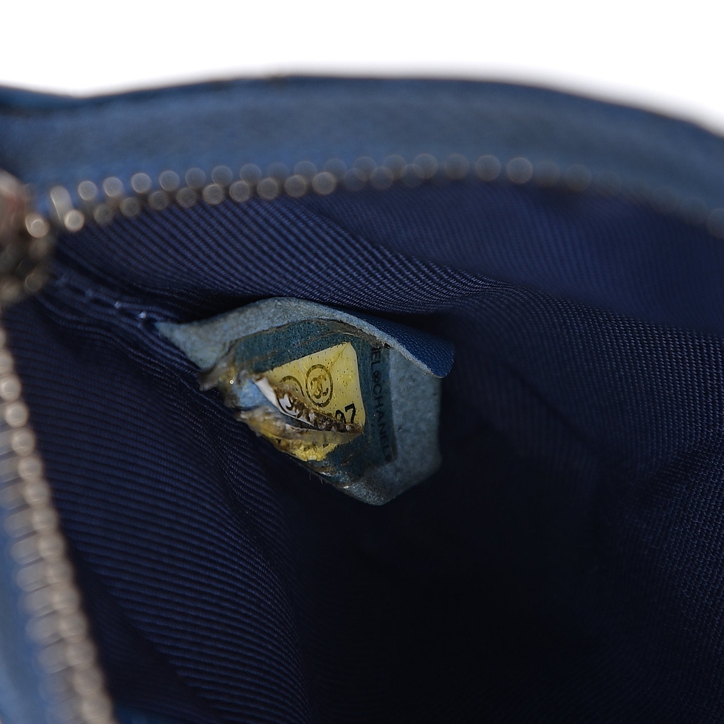 Patent Quilted Key Holder Case Dark Blue