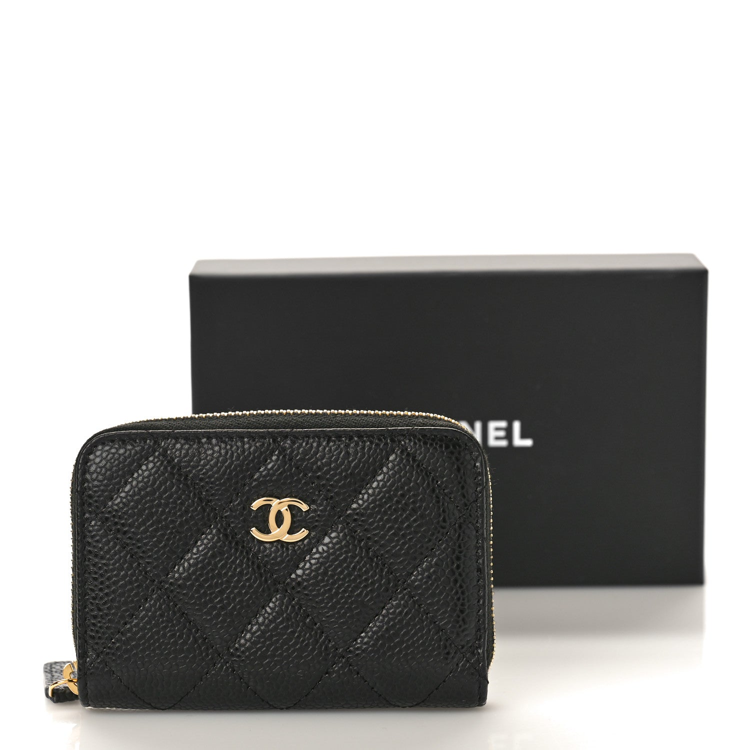 Chanel Caviar Quilted Classic Zipped Coin Purse Black 10 of 10
