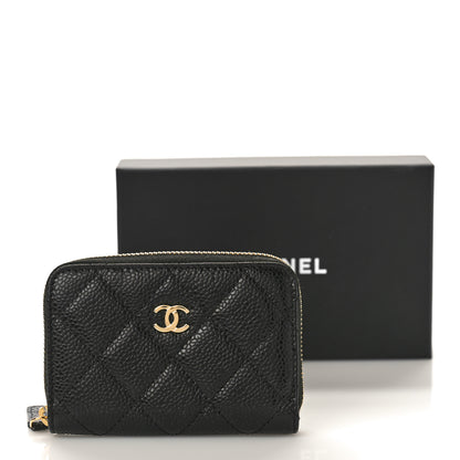 Chanel Caviar Quilted Classic Zipped Coin Purse Black 10 of 10