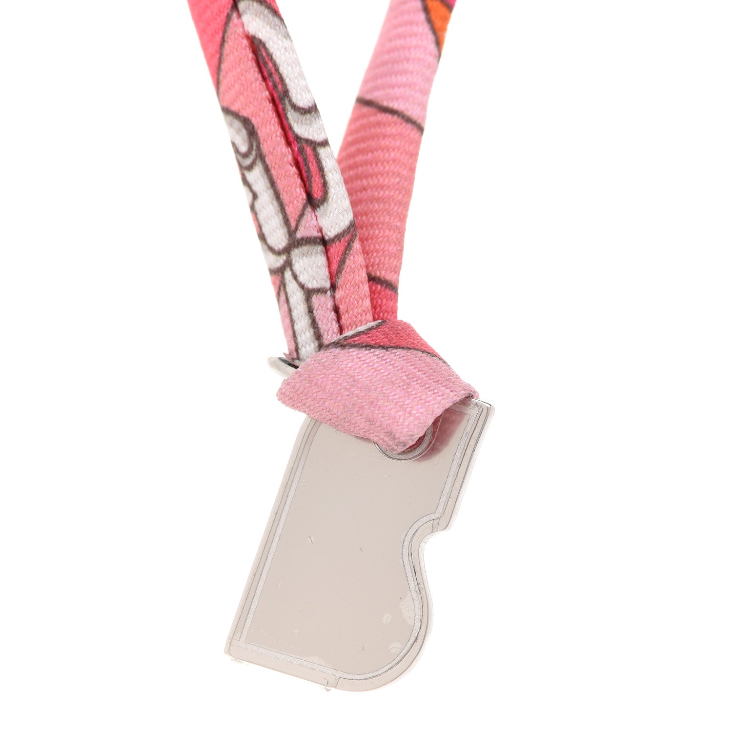 Hermes Palladium Silk Horse Cover Pendant Necklace Multicolor 4 of 7