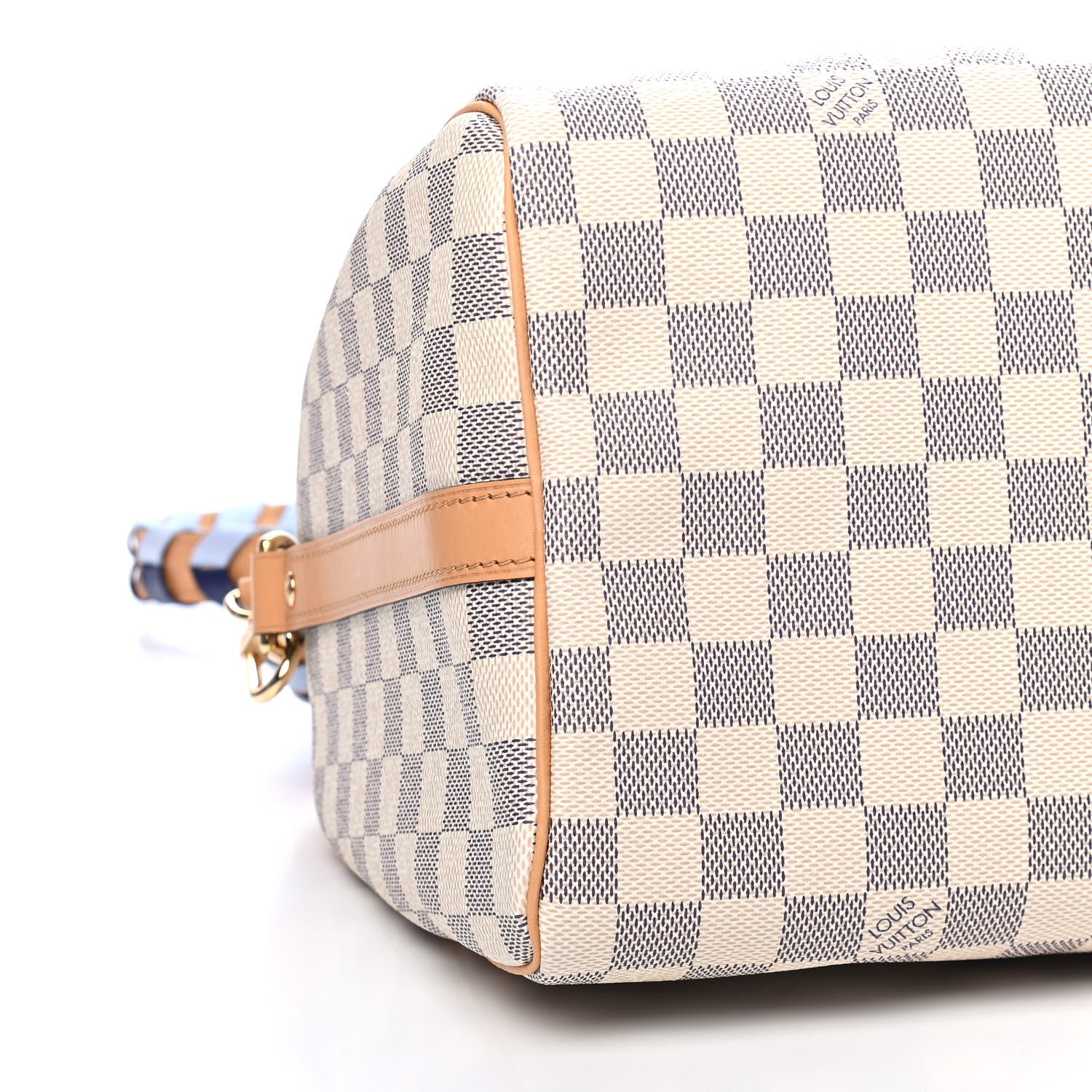 Louis Vuitton Damier Azur Braided Speedy Bandouliere 30 Blue 10 of 11