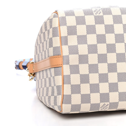 Louis Vuitton Damier Azur Braided Speedy Bandouliere 30 Blue 10 of 11