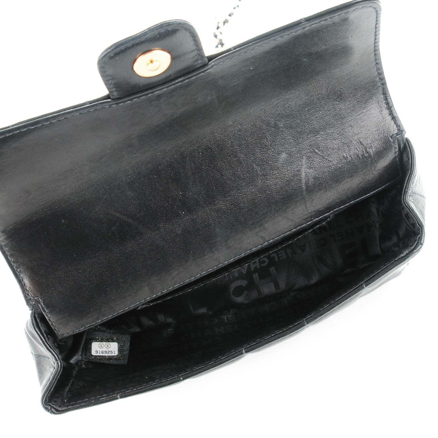 Chanel Lambskin Quilted Mini Chocolate Bar Camellia Flap Black 5 of 7