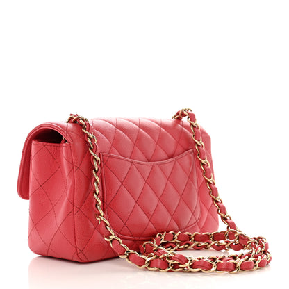 Chanel Caviar Quilted Mini Rectangular Flap Dark Pink 3 of 14