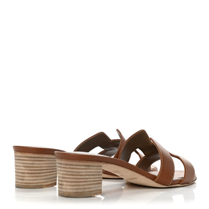 Hermes Calfskin Oasis Sandals 40 Gold 4 of 12