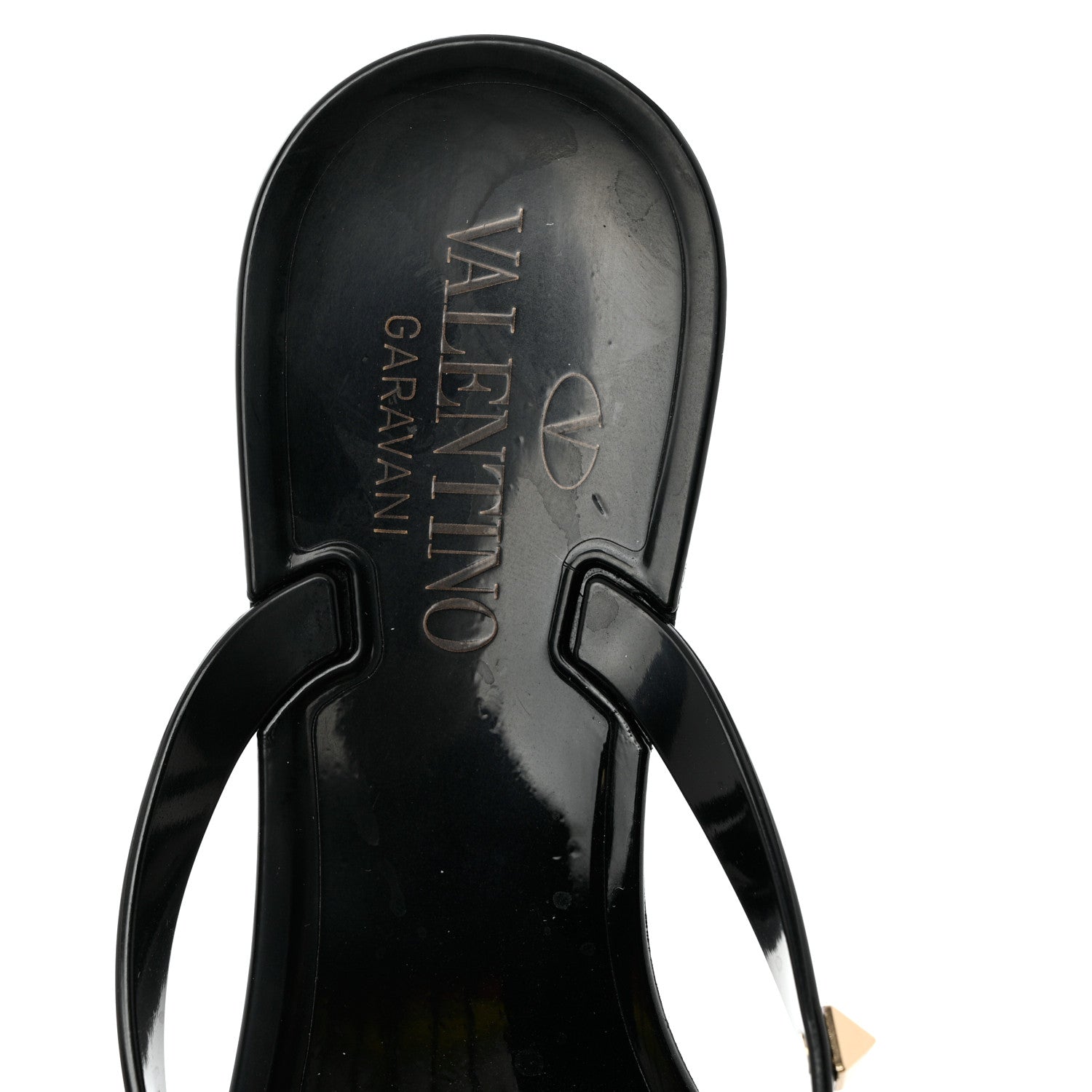 Valentino Garavani PVC Jelly Rockstud Bow Thong Sandals 36 Black 8 of 12