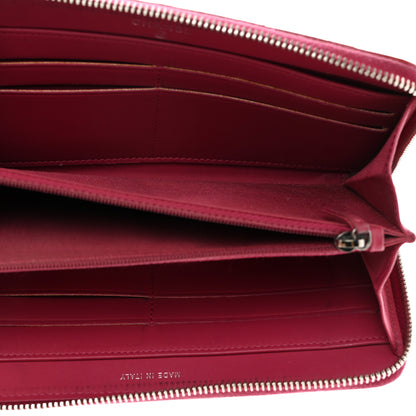 Chanel Patent Quilted Brilliant Zip Around Wallet Red 5 of 10