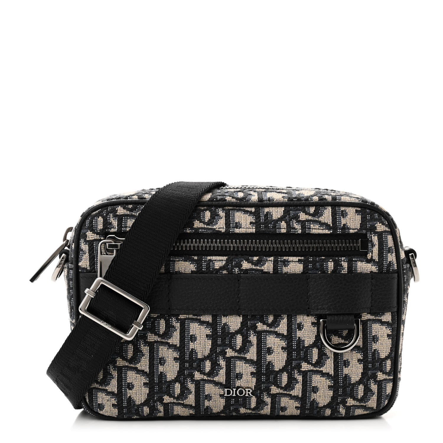 Christian Dior HOMME Oblique Mini Safari Messenger Navy Blue 1 of 10