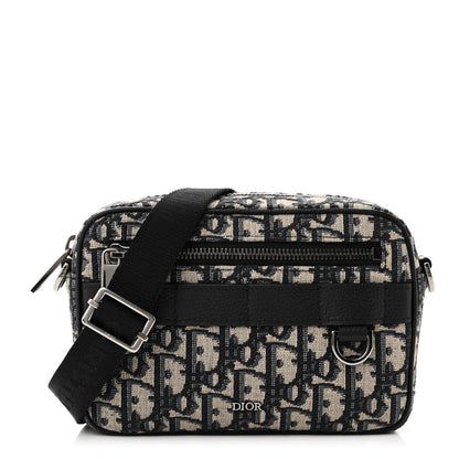 Christian Dior HOMME Oblique Mini Safari Messenger Navy Blue 1 of 10