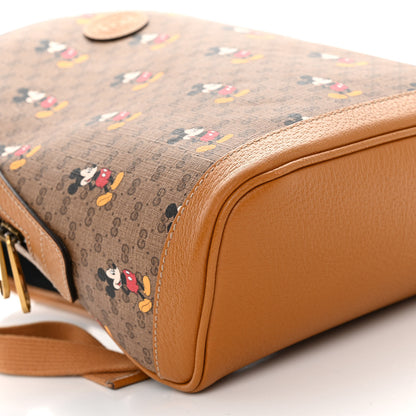 Gucci X DISNEY Mini Vintage GG Supreme Monogram Mickey Mouse Small Dome Backpack Beige Vintage Sun Oil 9 of 10